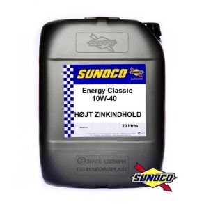 Sunoco Energy Classic 10W-40 - Hjt Zinkindhold - 20 Liter