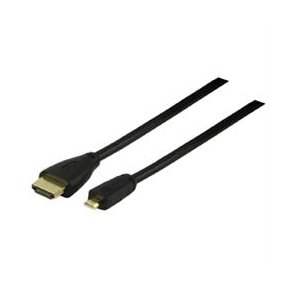 HDMI Micro kabel - HDMI High Speed ver. 1.4 - Sort 1,5 mtr.