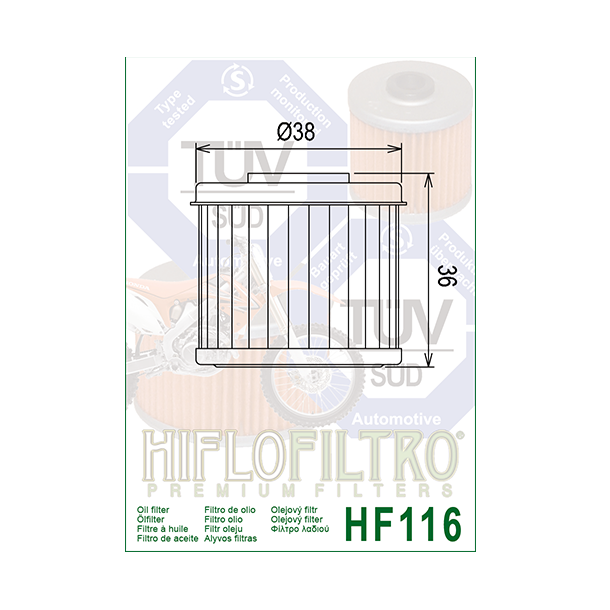 Hiflo oliefilter HF-116