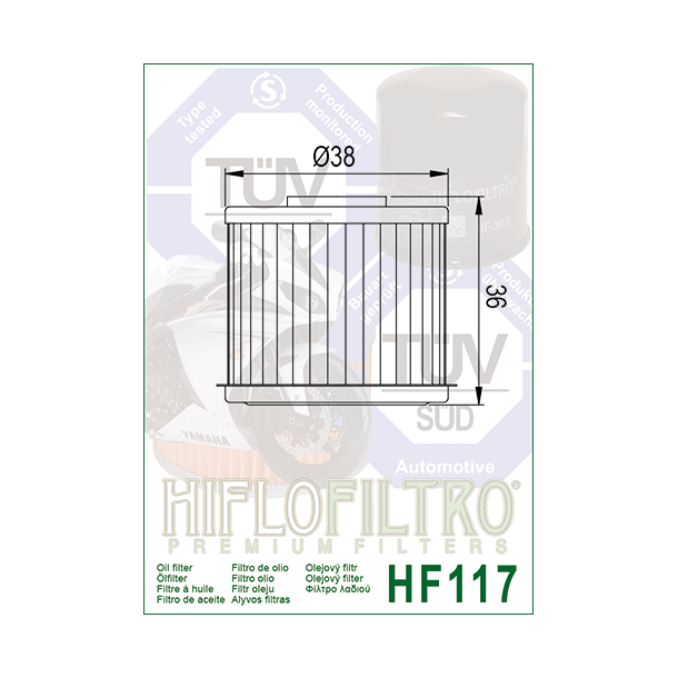 Hiflo oliefilter HF-117