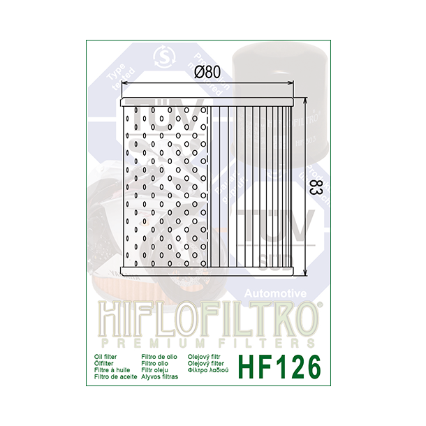 Hiflo oliefilter HF-126