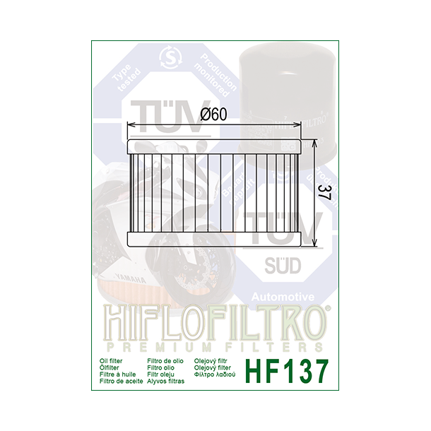 Hiflo oliefilter HF-137