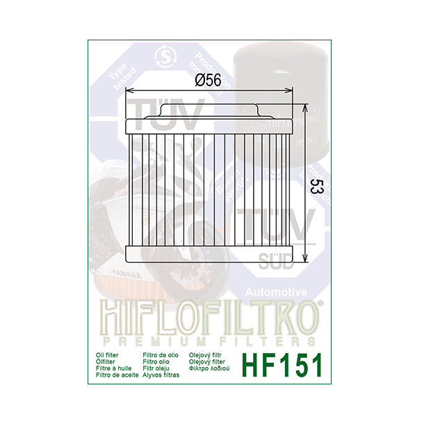 Hiflo oliefilter HF-151
