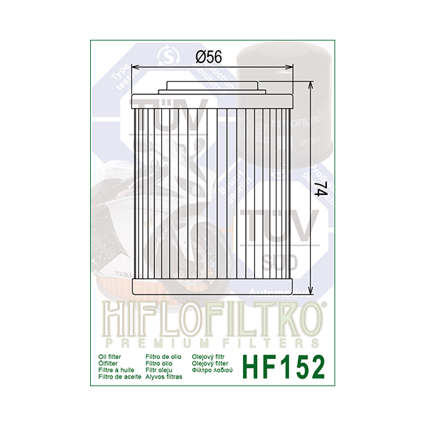 Hiflo oliefilter HF-152