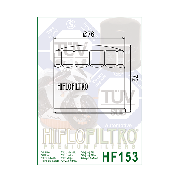 Hiflo oliefilter HF-153