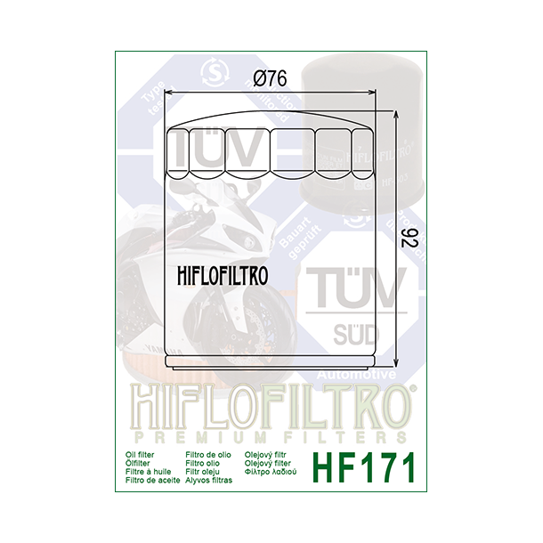 Hiflo oliefilter HF-171B - 1 Stk