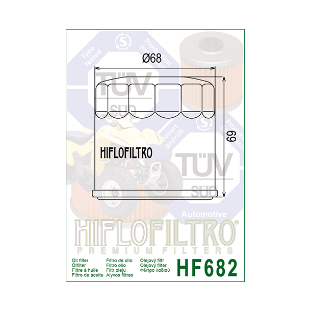 Hiflo oliefilter HF-682 - 1 stk