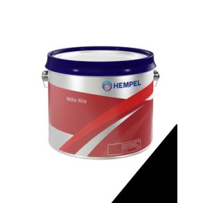 Hempel Mille xtra bundmaling 2,5 liter - Black 19990 inkl. 4 stk. malerruller 10 cm