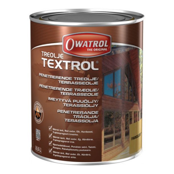 Owatrol Textrol Terrasseolie 2,5 ltr.