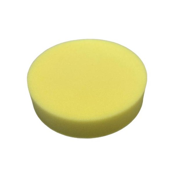 Polersvamp medium med velcro, gul til polish og wax 125 mm