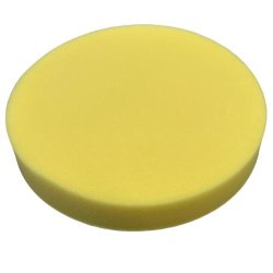 Polersvamp medium med velcro, gul til polish og wax 180 mm