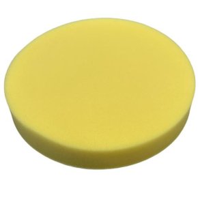 Polersvamp medium med velcro, gul til polish og wax 180 mm