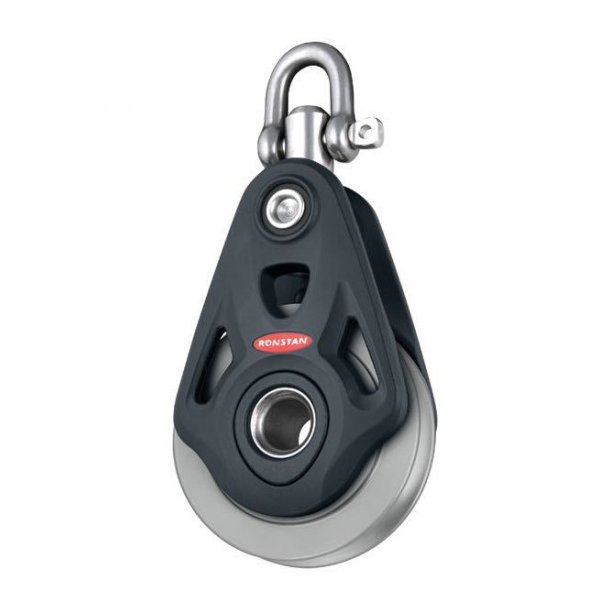 RONSTAN ENKELTBLOK MED SVIRVEL SERIE 75 CORE TIL WIRE