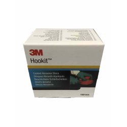 Sliberondeller 3M Hookit, korn 240 med 7 huller, velcro 15 cm, 255P - 100 stk.
