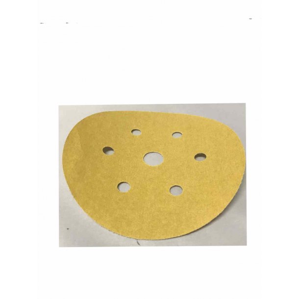 Sliberondeller 3M Hookit, korn 240 med 7 huller, velcro 15 cm, 255P - 100 stk.