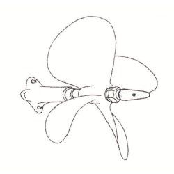 Akselanode Volvo Penta 25 mm - 30 mm 3/4" unc