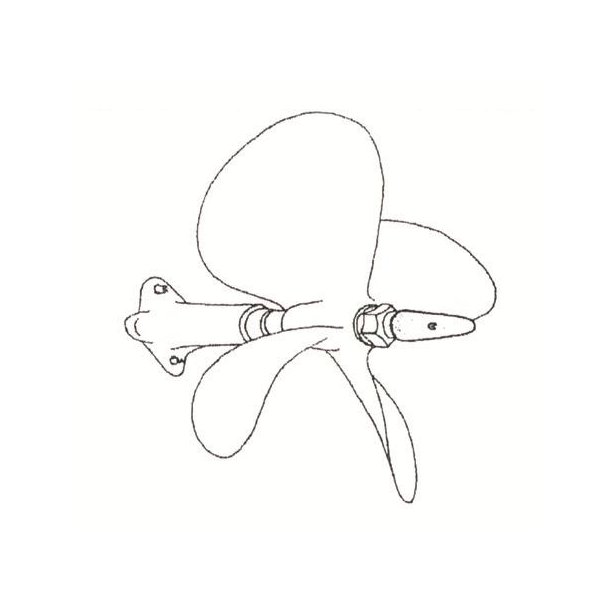 Akselanode Volvo Penta 25 mm - 30 mm 3/4" unc