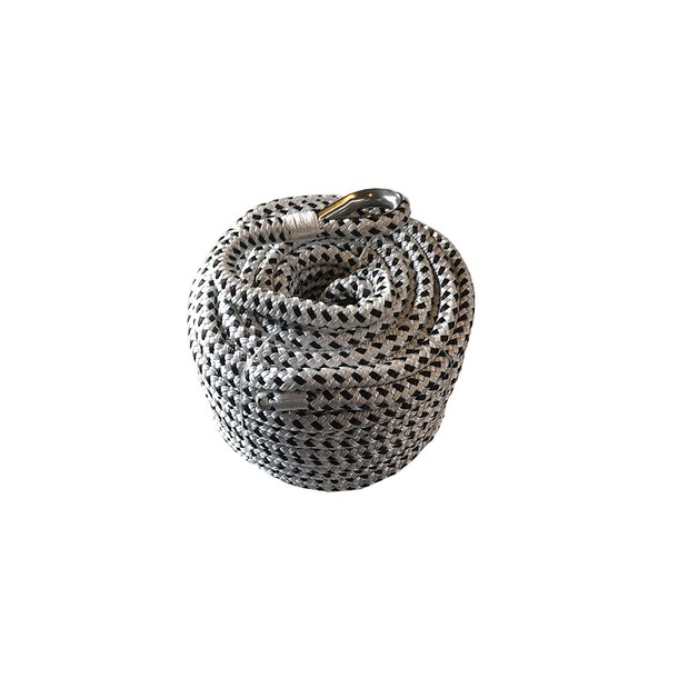 Liros Marstrand ankerline 30 meter / 14 mm - sort/hvid