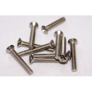 Bolte m/linsehoved 3 x 20 mm DIN 966 syrefast - 10 stk.