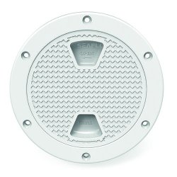 Inspektionsluge rund 143 mm hvid plast