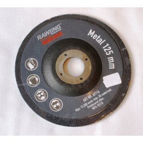 Metal skreskive  125 mm til vinkelsliber
