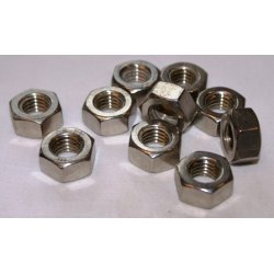 12 mm alm. mtrik DIN 934 syrefast - 10 stk.