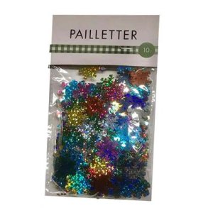 Pailletter til dekorationsbrug