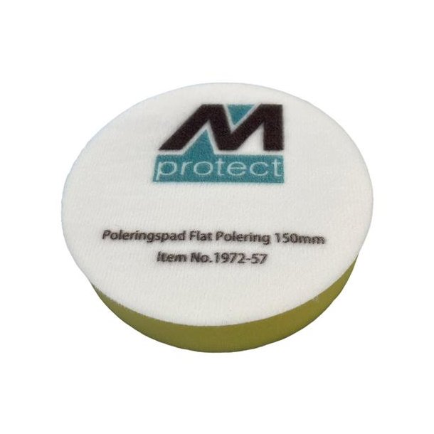 Polersvamp medium med velcro, gul til polish og wax 150 mm