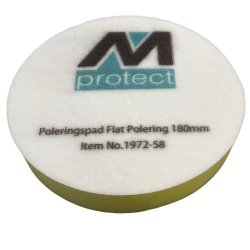 Polersvamp medium med velcro, gul til polish og wax 180 mm