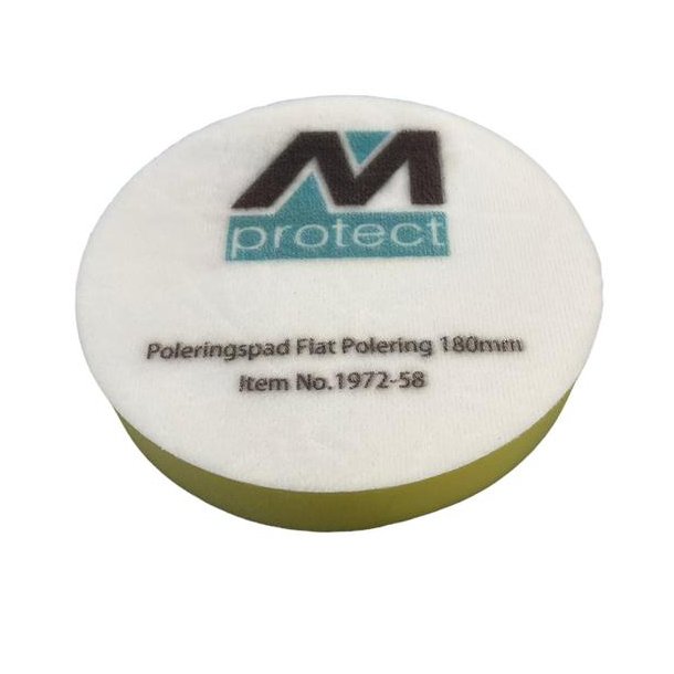 Polersvamp medium med velcro, gul til polish og wax 180 mm