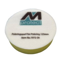 Polersvamp medium med velcro, gul til polish og wax 125 mm