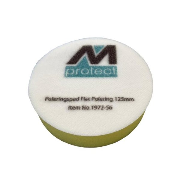 Polersvamp medium med velcro, gul til polish og wax 125 mm