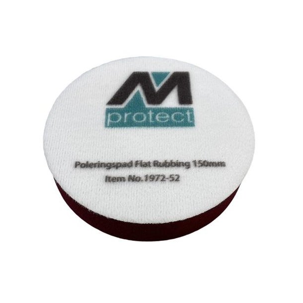 Polersvamp hrd med velcro, rd til rubbing 150 mm