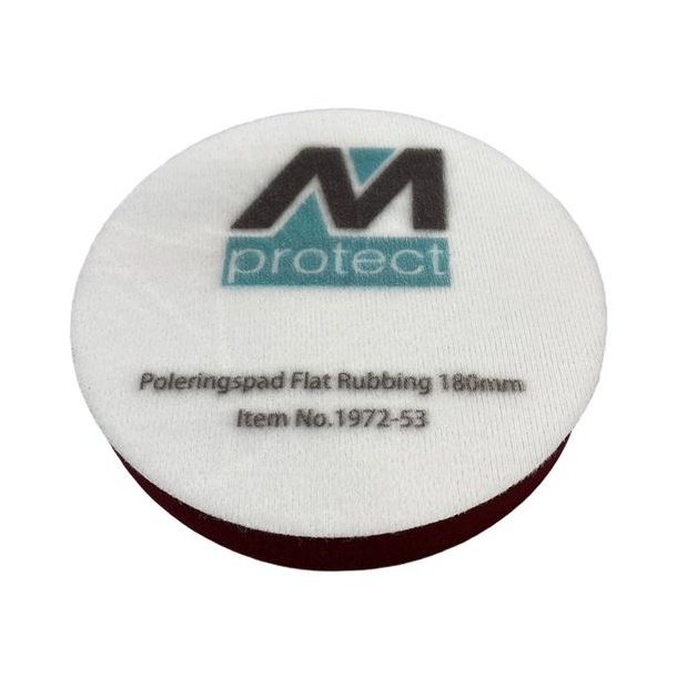 Polersvamp hrd med velcro, rd til rubbing 180 mm