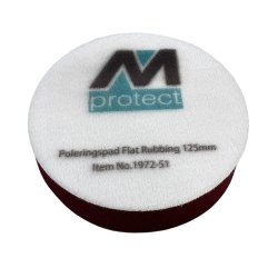 Polersvamp hrd med velcro, rd til rubbing 125 mm