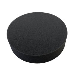 Polersvamp bld med velcro, sort til voksbehandling 125 mm