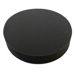 Polersvamp bld med velcro, sort til voksbehandling 150 mm