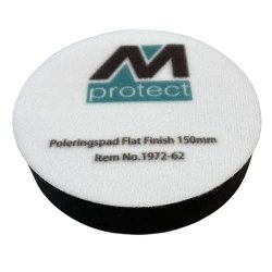 Polersvamp bld med velcro, sort til voksbehandling 150 mm