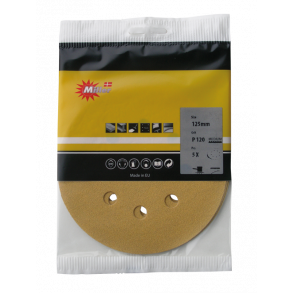 Sliberondeller 8 huller velcro 125 mm - 5 stk.