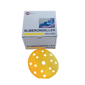 Sliberondeller 15 huller velcro 150mm korn 400 - 100 stk